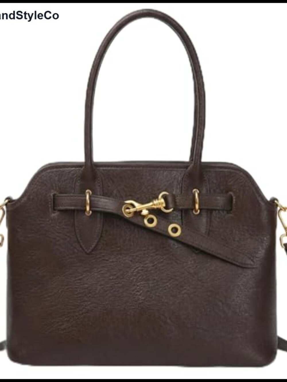 Genuine Cowhide Leather Satchel Handbag Top Handle Crossbody Purse